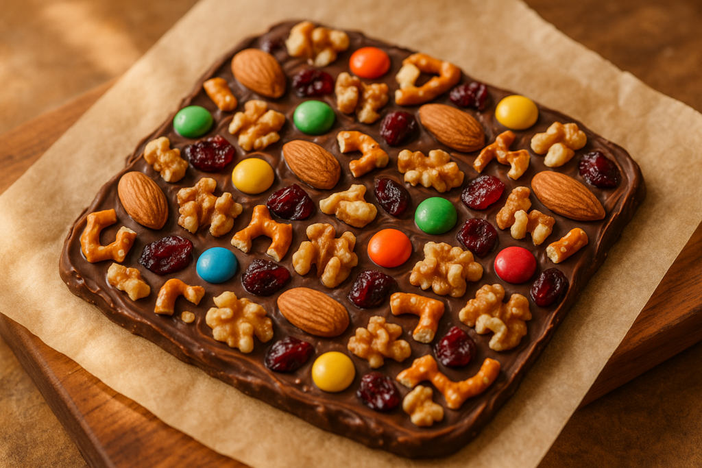 Ultimate Chocolate Bark Recipes with Nuts, Fruit, Pretzels, and Candy Toppings —10