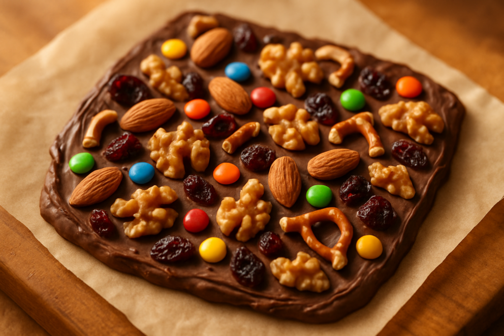 Ultimate Chocolate Bark Recipes with Nuts, Fruit, Pretzels, and Candy Toppings —10